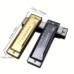 10 Holes Blues Harmonica Musical Instrument Holiday Gift Mini