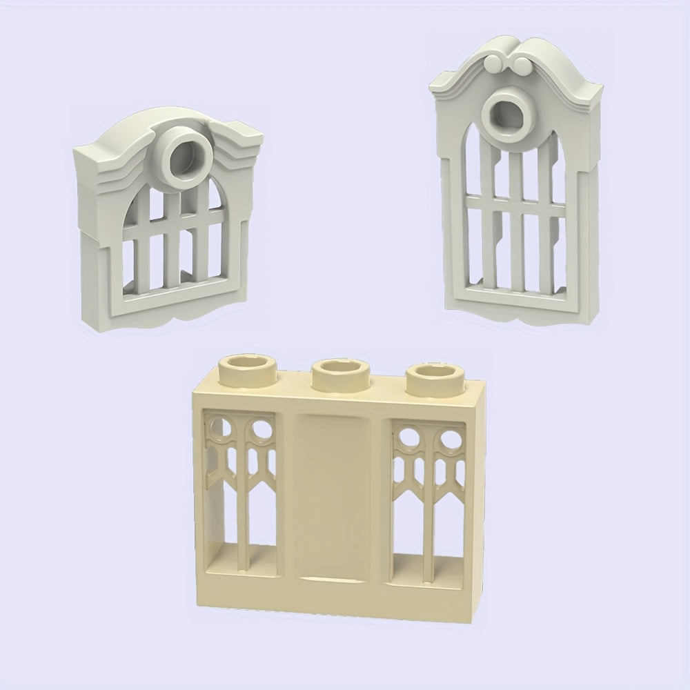Building Blocks Set European Hollow Wall Guardrail DIY Castle Scene Toy