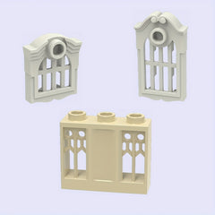 Building Blocks Set European Hollow Wall Guardrail DIY Castle Scene Toy