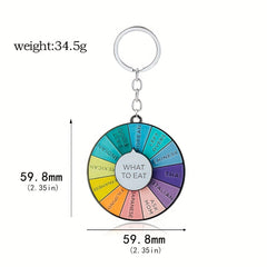 Rotatable Daisy Pendant Key Chain Men Car Keyring Gift
