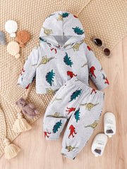 Baby Boy Hoodies Pants Set Letter Print 2pcs Outfit