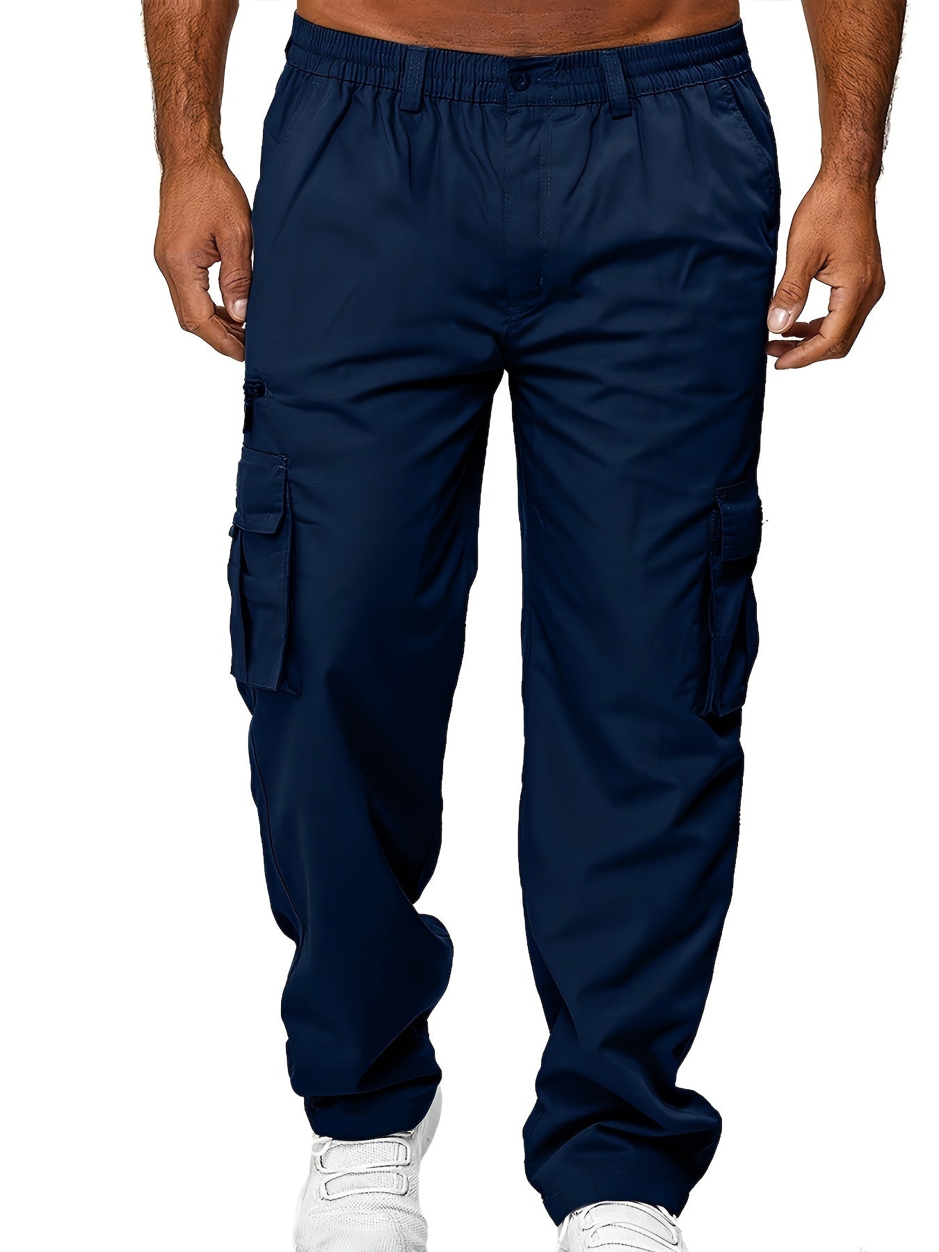 Men's Cargo Pants Thin Casual Loose Fit Stretch Jogging Pants