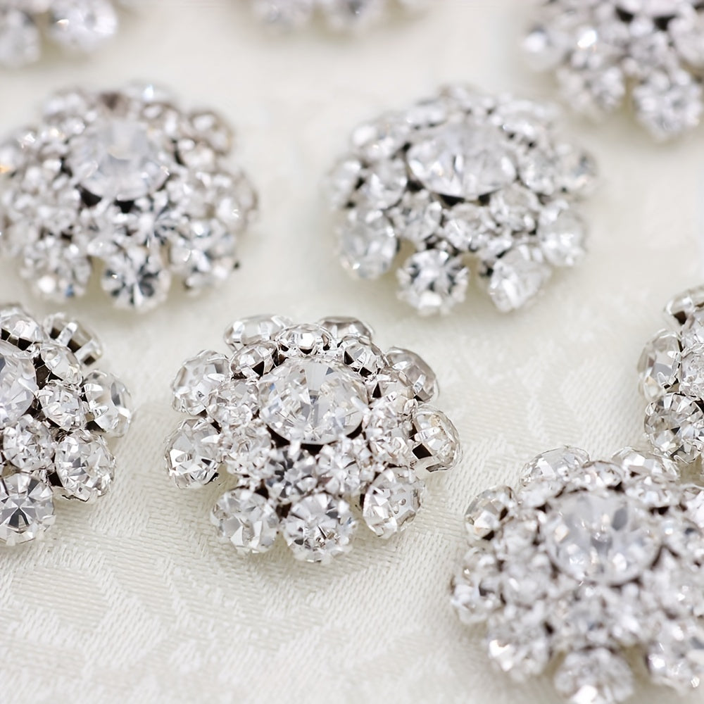 5pcs Rhinestone Shank Buttons for Women's Clothing DIY