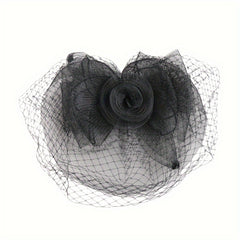 Retro Flower Mesh Hairpin for Ladies Tea Party Wedding Hair Accessories