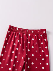 Ballet Girl Print 2pcs Pajamas Set Polka Dots Loungewear Comfy PJ Girl's Clothes