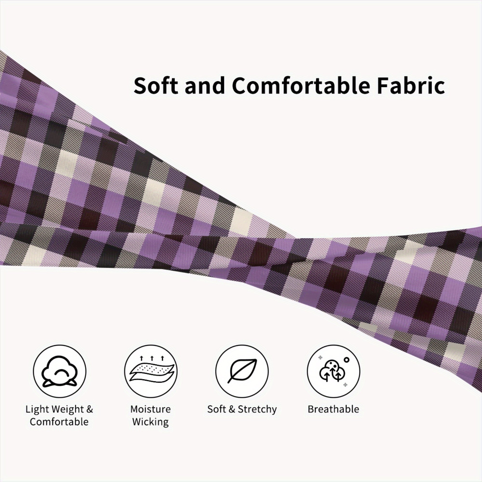 Signature Check Plaid Headband Breathable Comfort Sport Casual Polyester Spandex