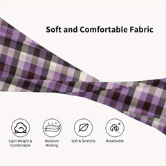 Signature Check Plaid Headband Breathable Comfort Sport Casual Polyester Spandex