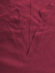 Women's Plus Solid Long Sleeve Notched Neck Tunic Top