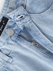 Loose Fit Ripped Denim Jeans for Women