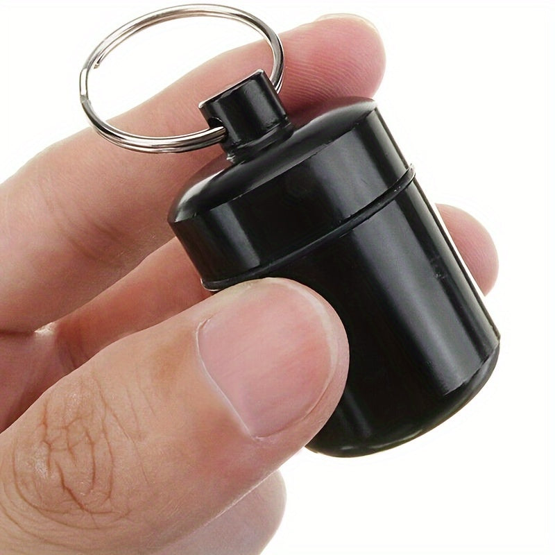 Waterproof Pill Box Keychain Mini Holder Outdoor Travel Aluminum Case