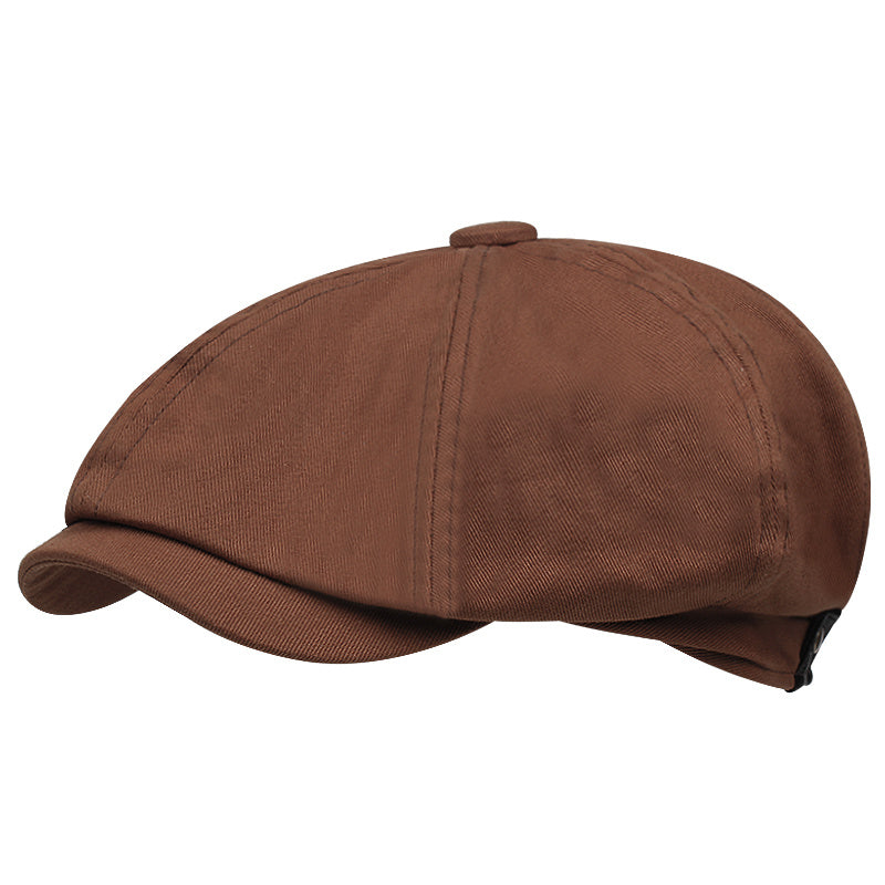 1pc Unisex Cotton Beret Retro Octagonal Hat