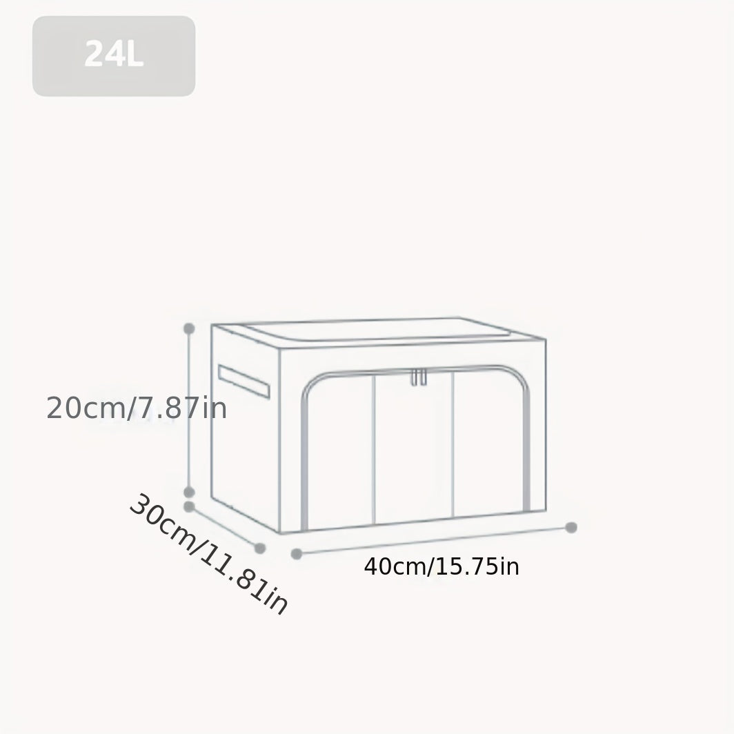 Portable Clothes Storage Drawer Box With Window & Support Rack