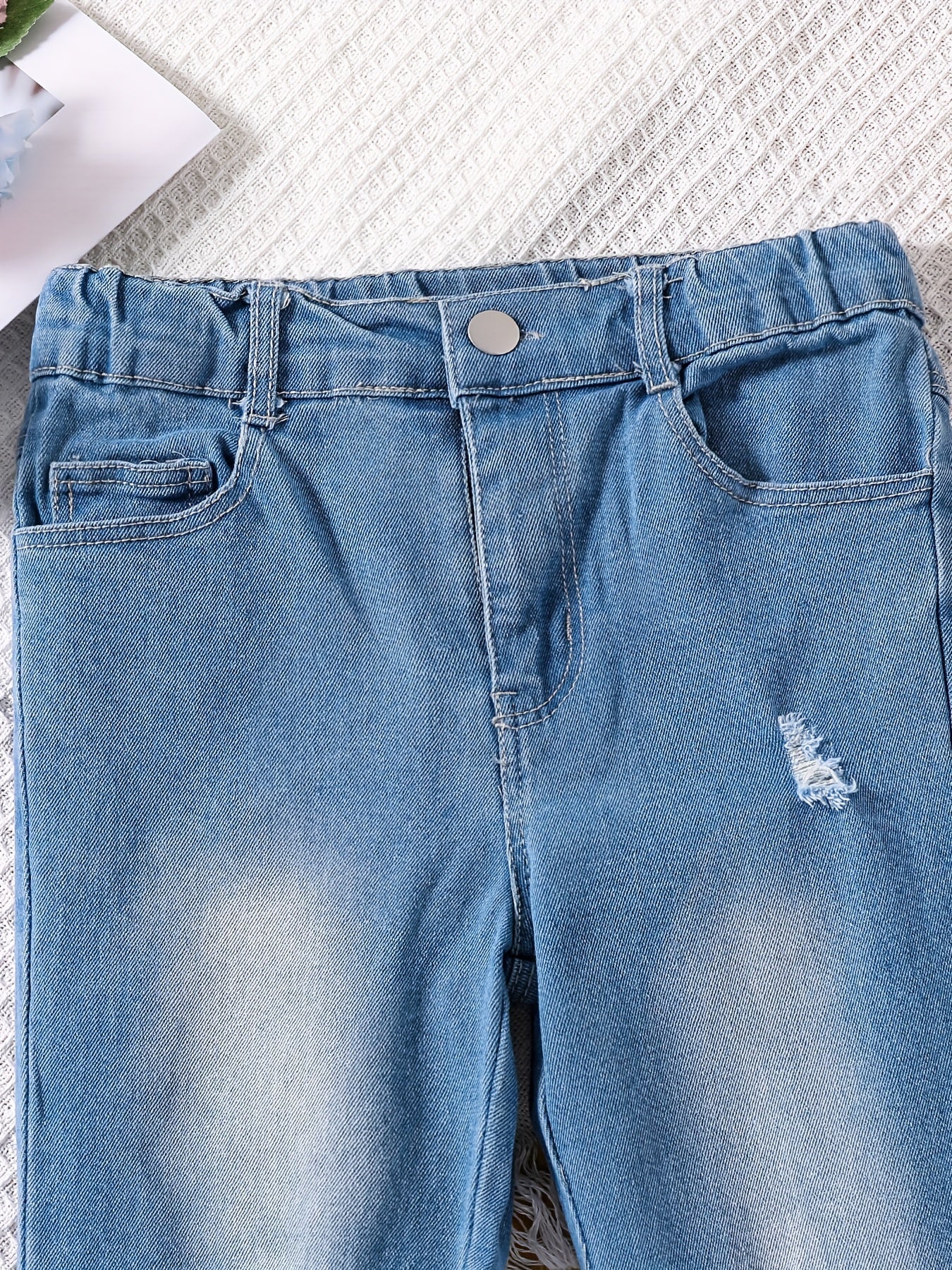 Girls Bell Bottom Ripped Jeans Spring Autumn