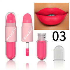 2-in-1 Lipstick Lip Gloss Set Waterproof Long Lasting Matte Finish Lip Makeup