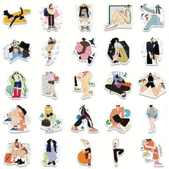50pcs Daily Life Series Graffiti Stickers for Laptop Water Cup Decoration