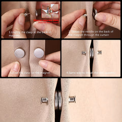 6 Pair Magnetic Button Curtain Weights Holdbacks for Home Drapery