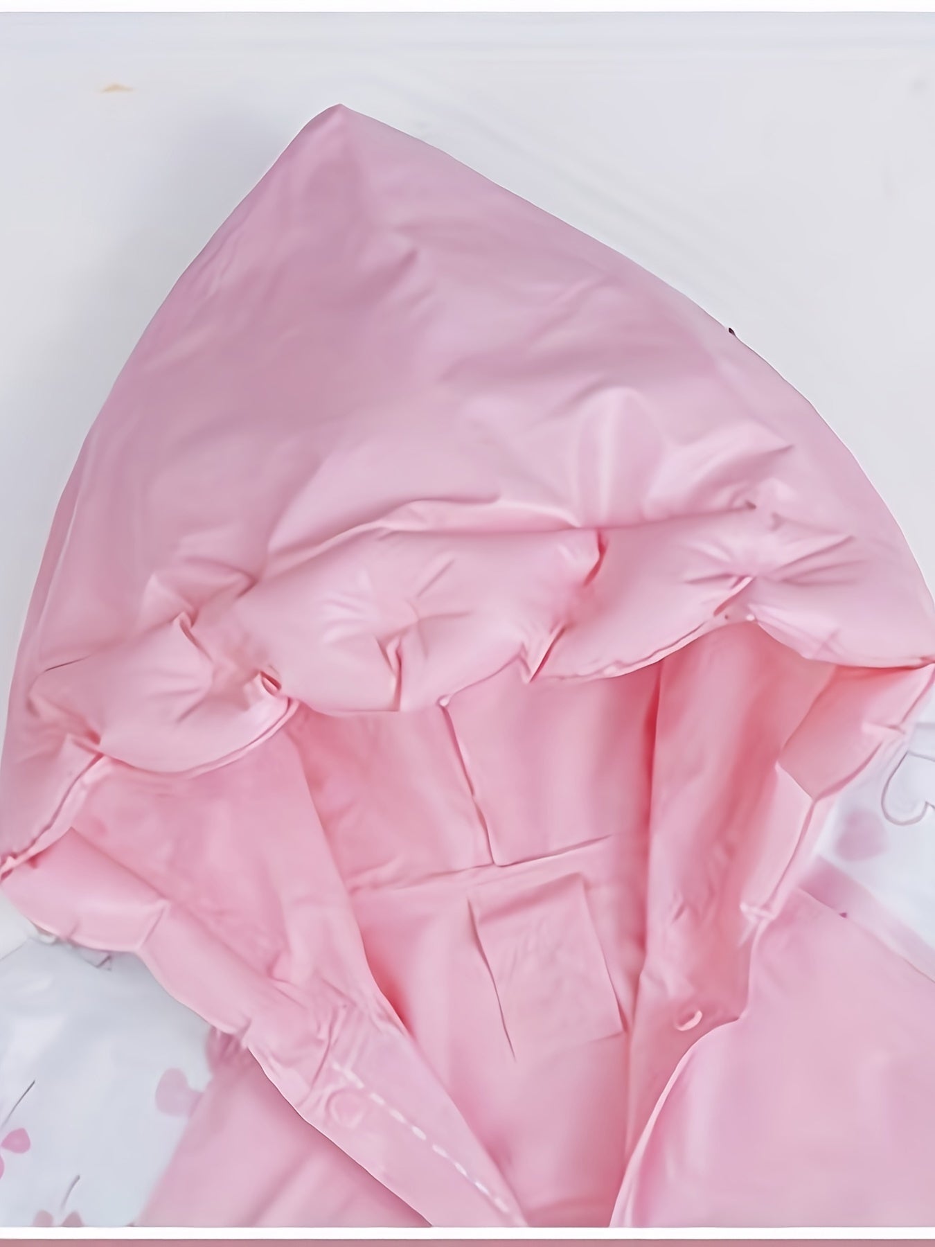Sweet Girls Boys Splicing Bunny Long Sleeve Hooded Raincoat