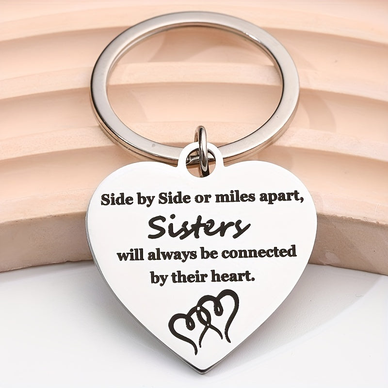 Boys' Heart & Sister Necklaces Set with Stainless Steel Pendants