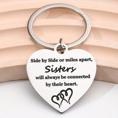 Boys' Heart & Sister Necklaces Set with Stainless Steel Pendants