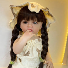 22in Full Vinyl Body Doll Reborn Kids Lifelike Girl Princess