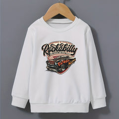 Sports Car Pattern Toddler Kid's Sweatshirt ROCKABILLY Print