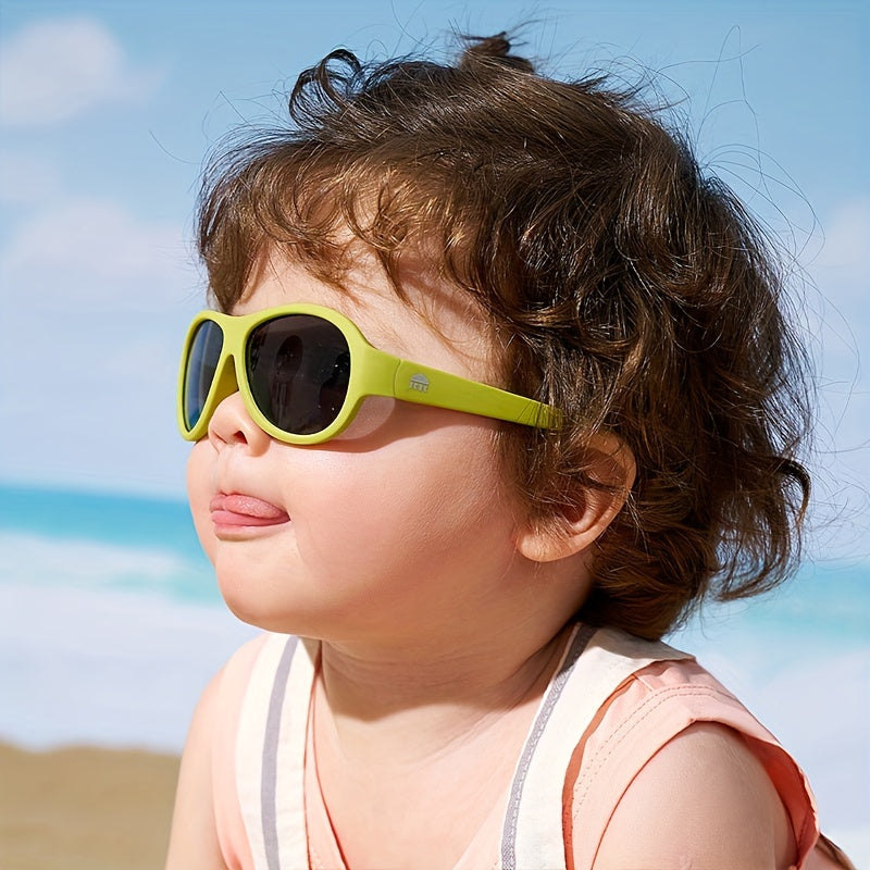 Kids Polarized Oval Lens Sunglasses UV Protection TPEE Frame