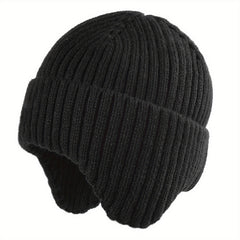 Sport Windproof Knit Beanie Hat With Fleece Lined For Kids
