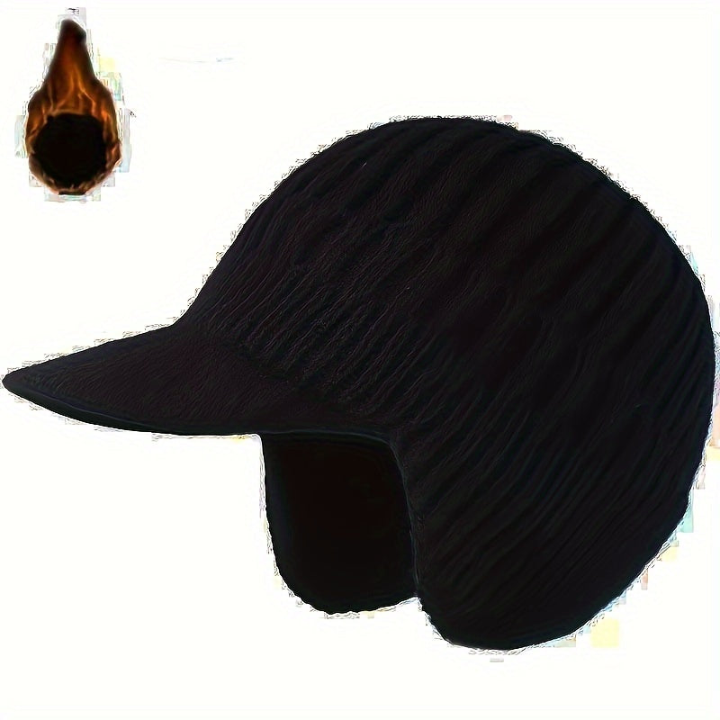 Men's & Women's Fleece-Lined Knit Hat for Winter Warmth