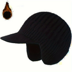 Men's & Women's Fleece-Lined Knit Hat for Winter Warmth