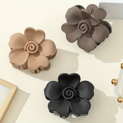 Matte Flower Hair Claw Large Hair Jaw Clips For Women Girls