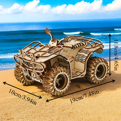 3D Wooden Mechanical Vintage Car & Motorcycle Puzzle Set