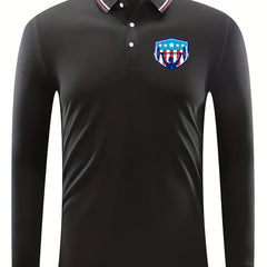 Weightlifting Pattern Men's Casual Comfy Long Sleeve Shirt