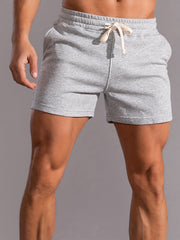 Men's Cotton Sports Shorts Quick Dry Casual 3 4 Pants Pockets Jogger