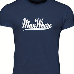Men's Stylish Letter Print T shirt Casual Tee