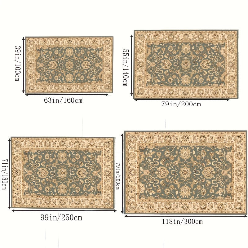 Aqua American Classic Pattern Large Carpet Area Carpet Living Room Bedroom