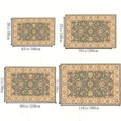 Aqua American Classic Pattern Large Carpet Area Carpet Living Room Bedroom
