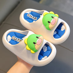 Boys Cartoon Open Toe Slippers Lightweight Non Slip Indoor Shoes