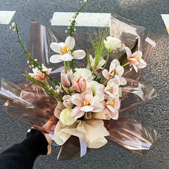 Colorful Translucent Jelly Film Flower Bouquet Wrapping Paper