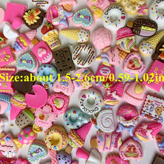 15 Pcs Mixed Style Resin Food Charms for DIY Decoration