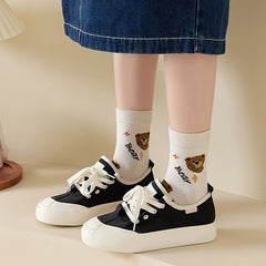 5 Pairs Bear Print Women's Stockings