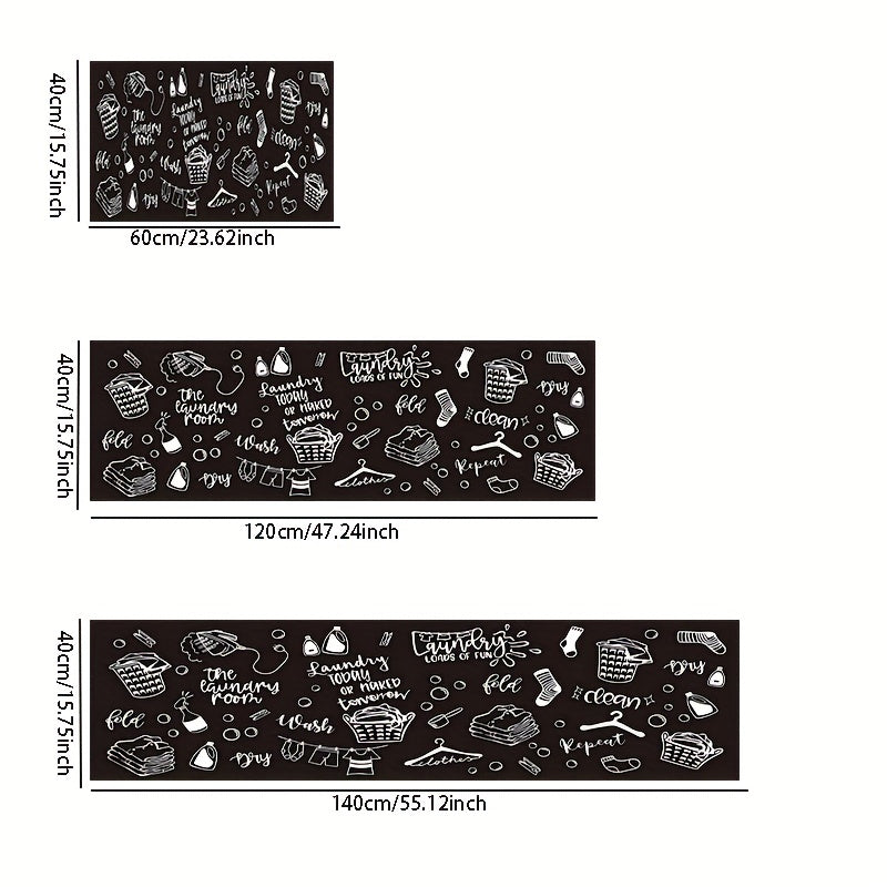 Cartoon Print Bottom Doormat Machine Washable Rug for Home Decor
