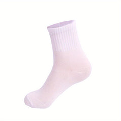10 Pairs Summer Thin Polyester Medium Tube Socks