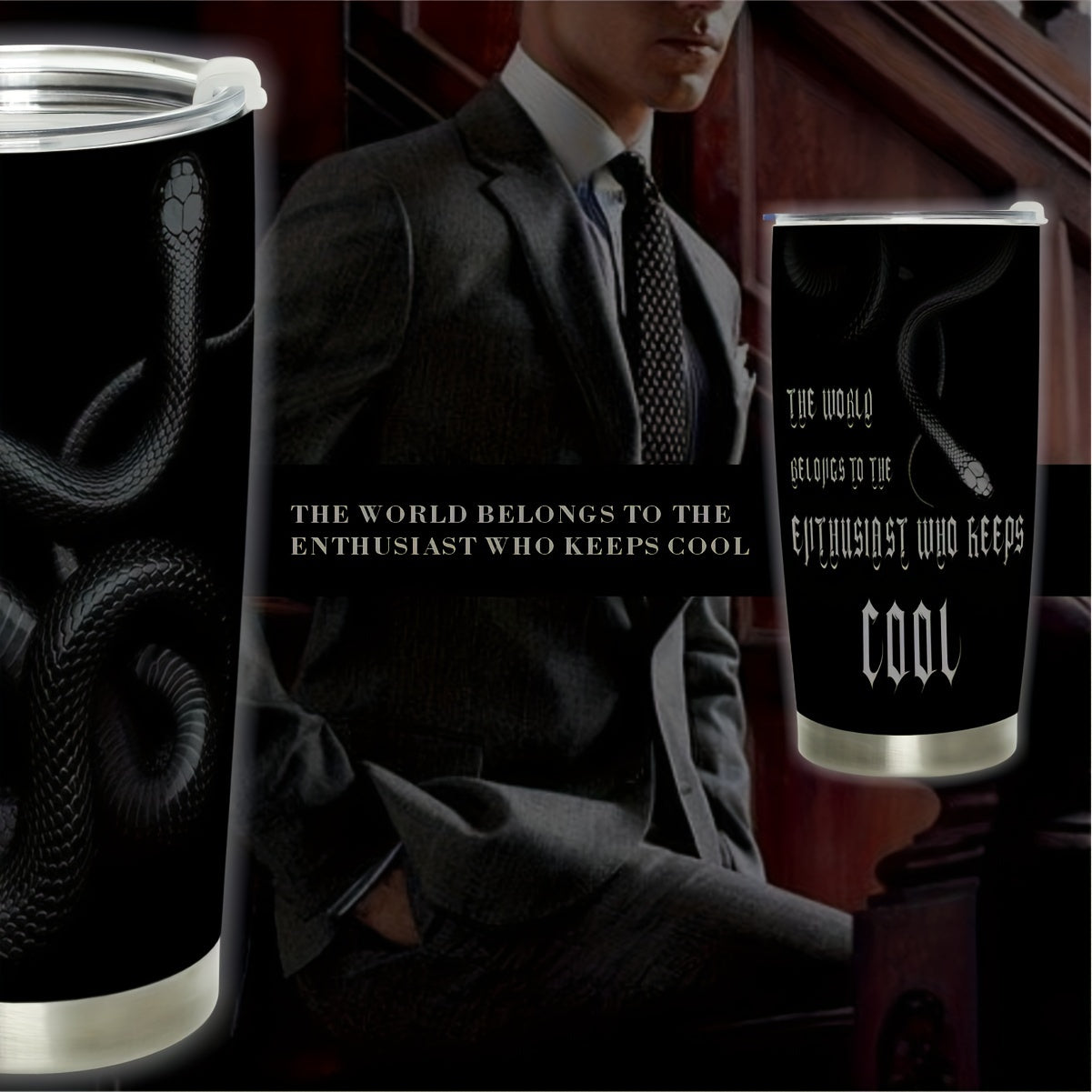 20oz Vacuum Insulated Tumbler Stainless Steel Cup - Keeps Drinks Hot/Cold