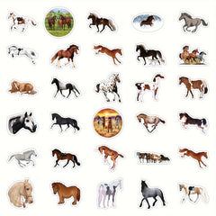 50pcs Horse Stickers Vinyl Water Proof Scrapbook Laptop Bumper Skateboard