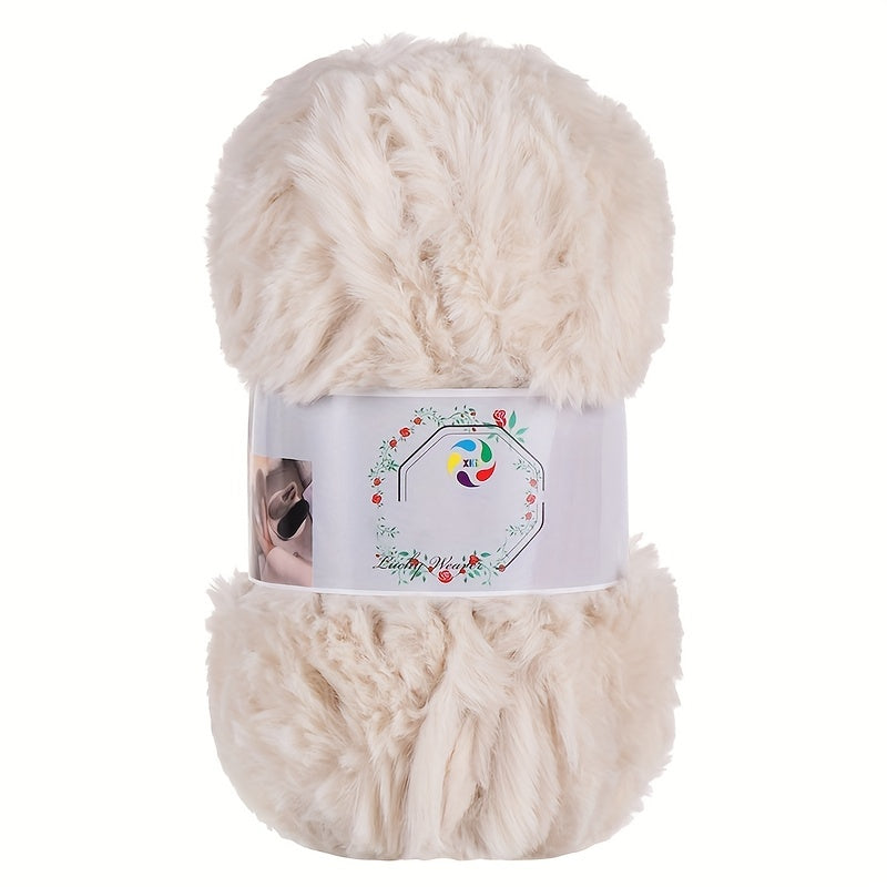 Faux Mink Fur Yarn Soft Yarn DIY Knitting Crocheting Hat Scarf Purse 100g