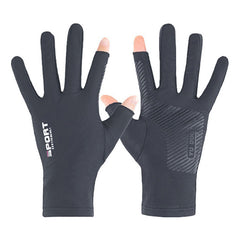 Breathable Ice Silk Cycling Gloves Anti Slip Anti UV Touch Screen