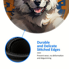 Goofy Dog Pattern Mouse Pad 20x20cm for eSport Work from Home