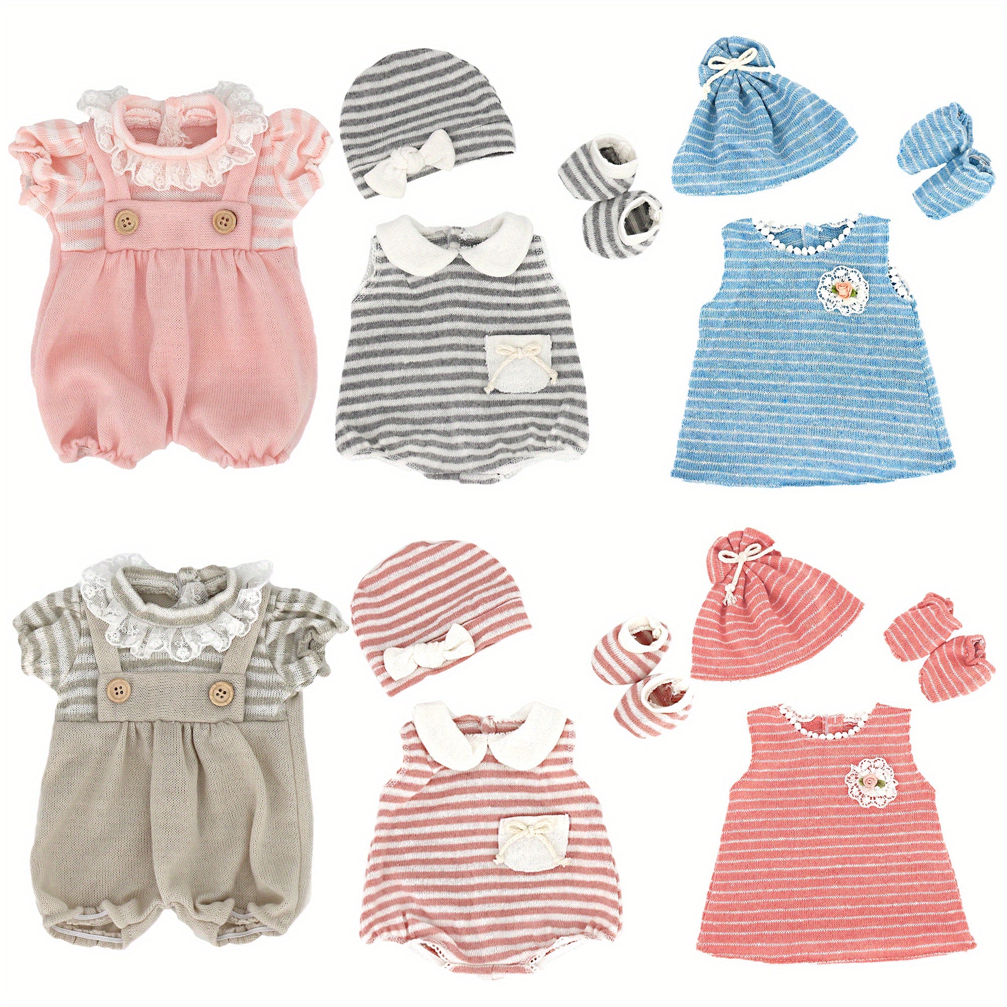 6 Sets Doll Clothes Gift for 14 18 Inch Infant Baby Dolls