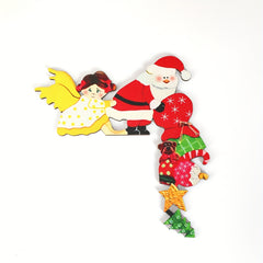 Christmas Wooden Door Frame Decorations Reindeer Santa Claus