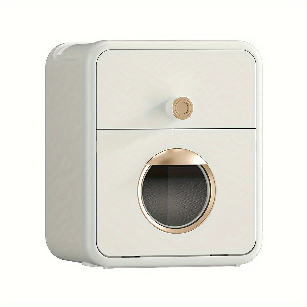 Toilet Paper Box Drawer Wall Mounted Bathroom Tissue Box Home Decor